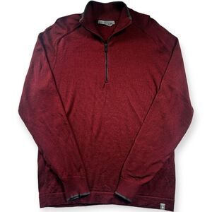 Smartwool Men's 1/4 Zip Merino Sweater‎ Red Medium